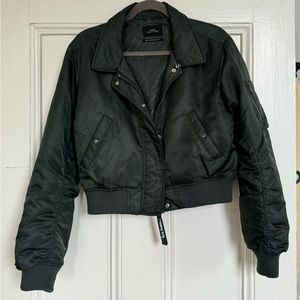 army green bomber jacket